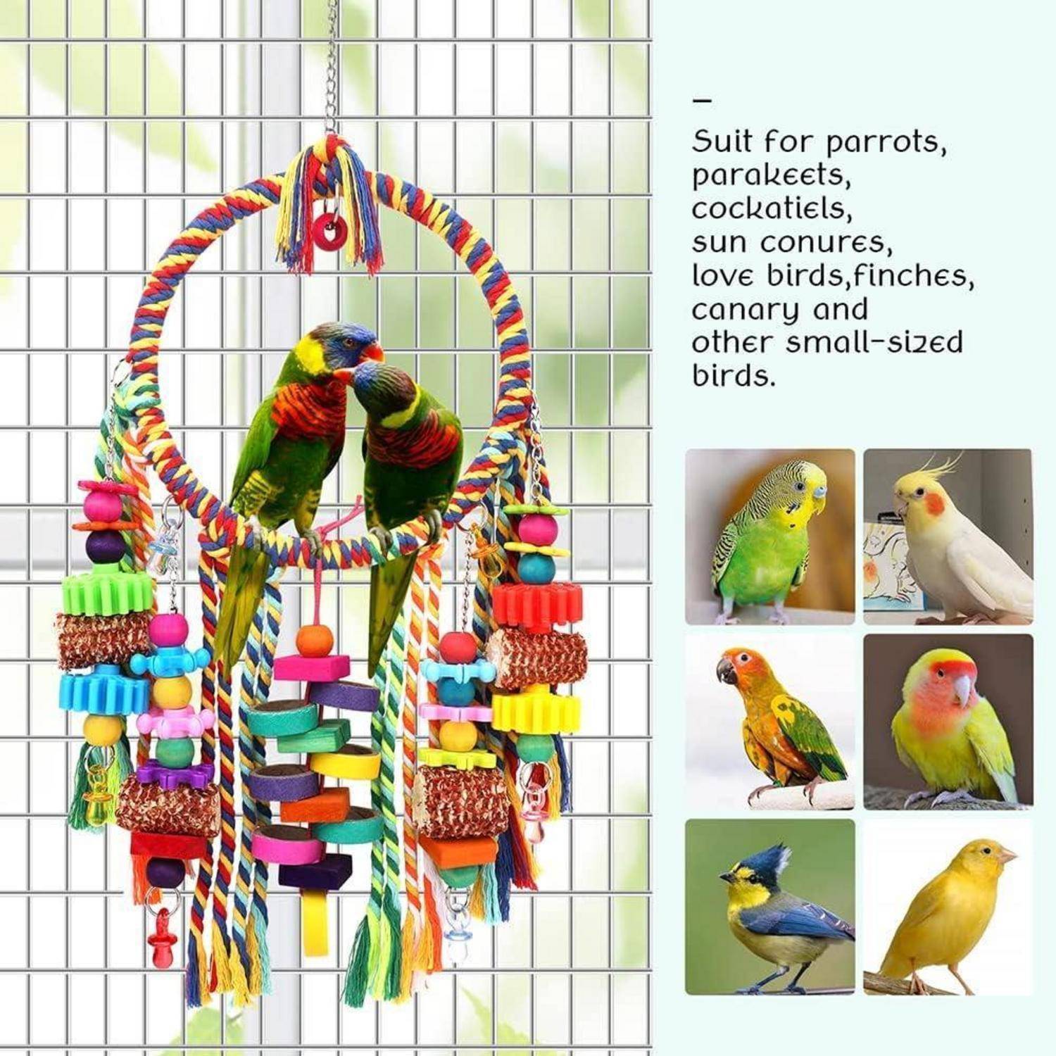 Vogelspielzeug für kleine Vögel mit