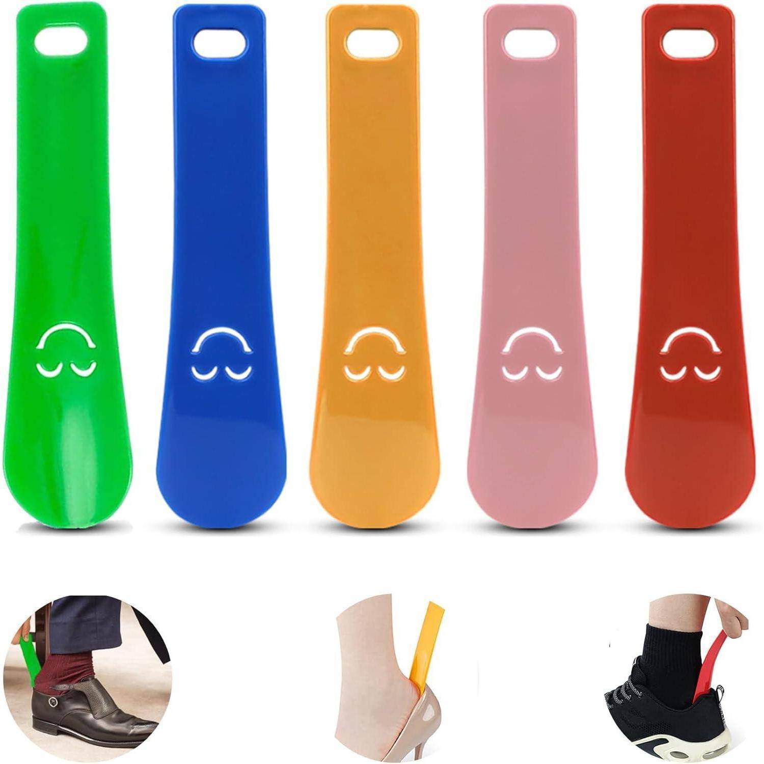 5er Set Mini Schuhlöffel Kunststoff 3.7 * 15cm für Männer Frauen