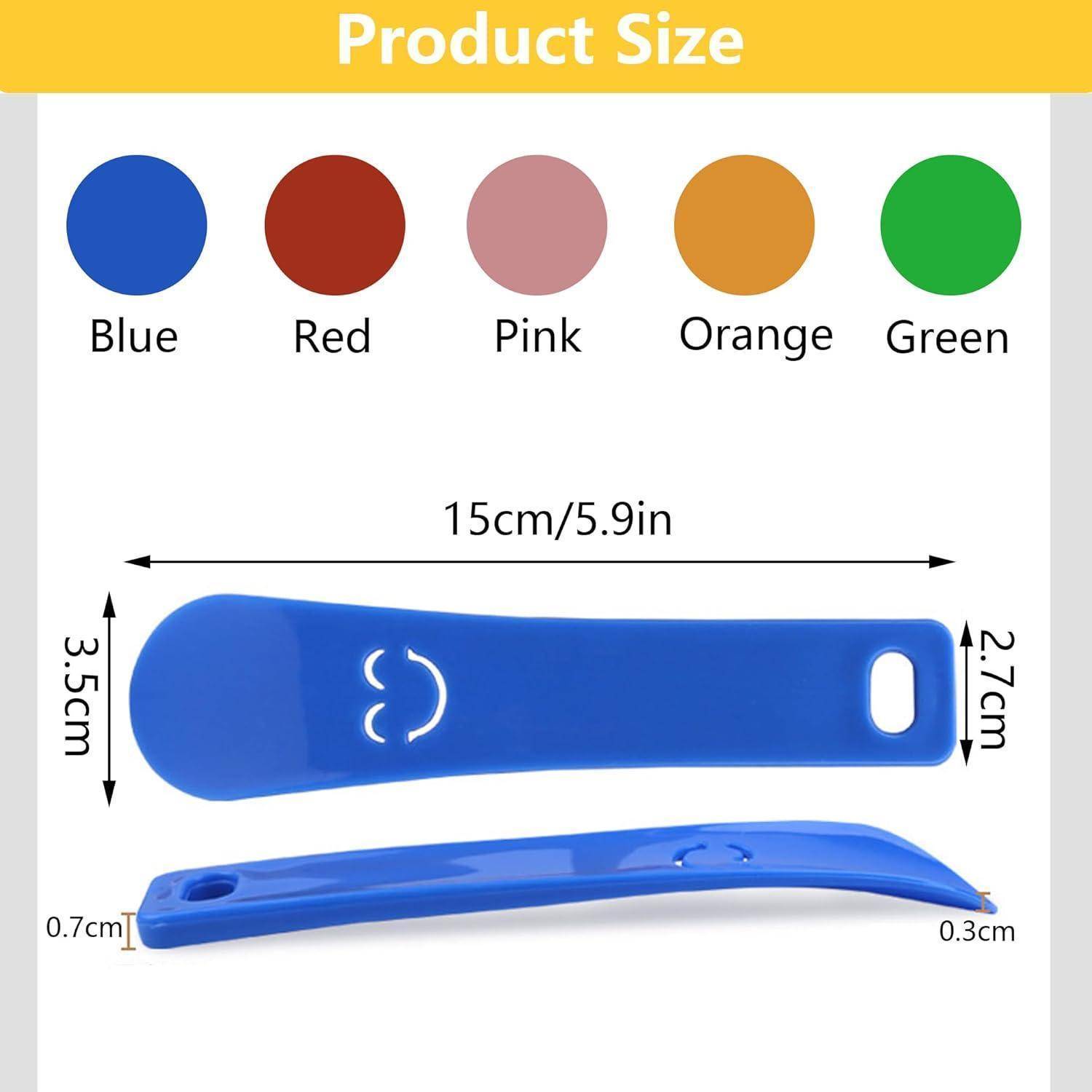 5er Set Mini Schuhlöffel Kunststoff 3.7 * 15cm für Männer Frauen