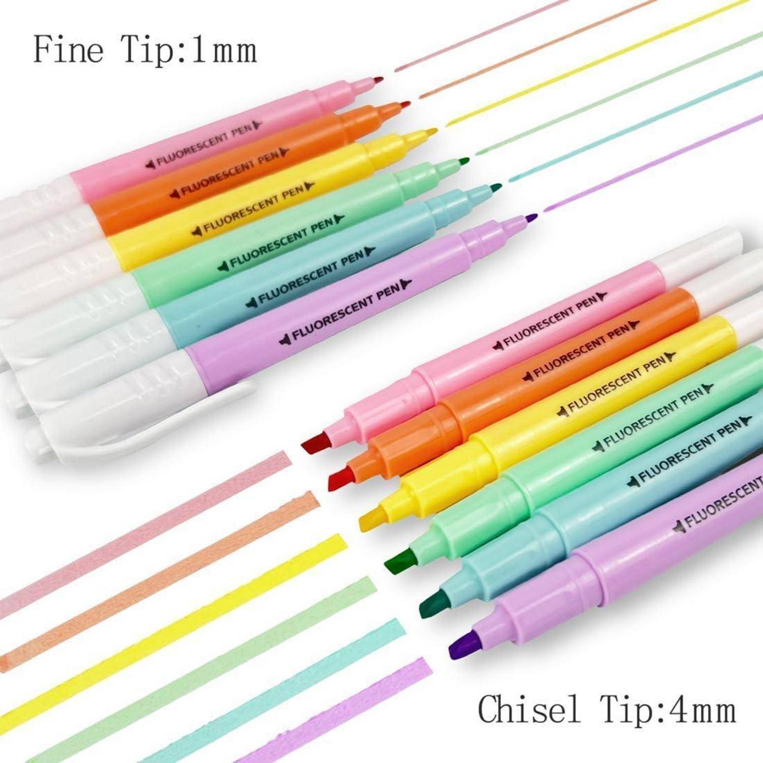 12er Pastell Textmarker Set, Bibel Marker Stifte, Highlighter Pen mit