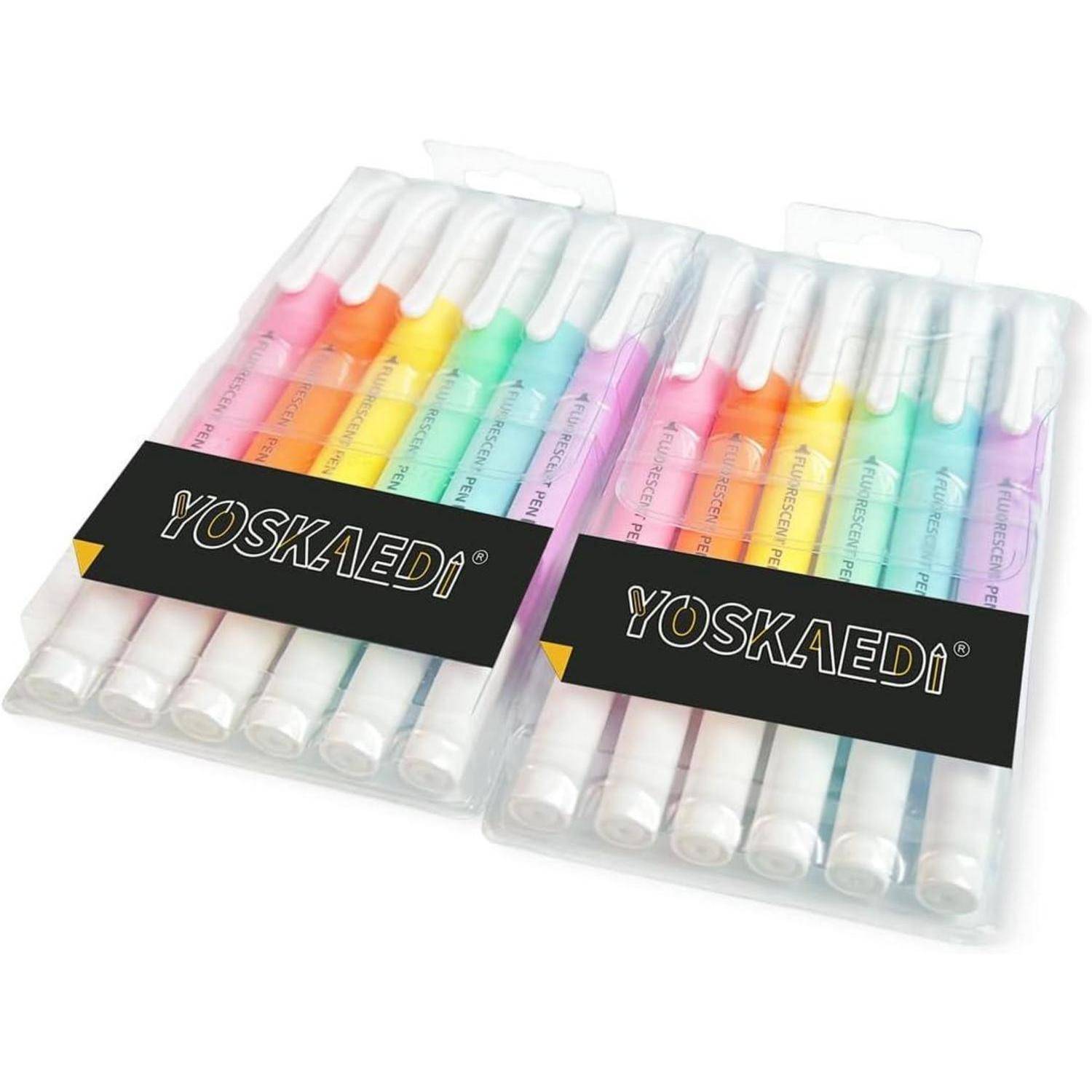 12er Pastell Textmarker Set, Bibel Marker Stifte, Highlighter Pen mit