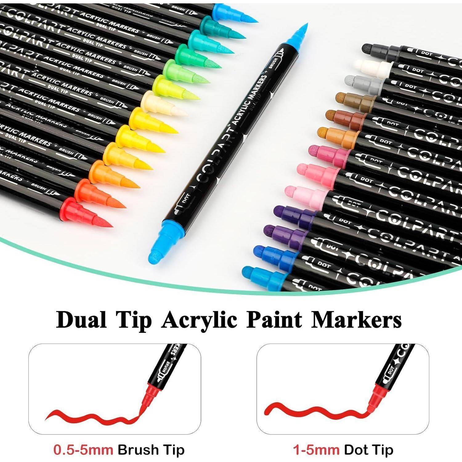 Acrylstifte Wasserfest-48 Farben Steine Bemalen Stifte Acrylic Paint
