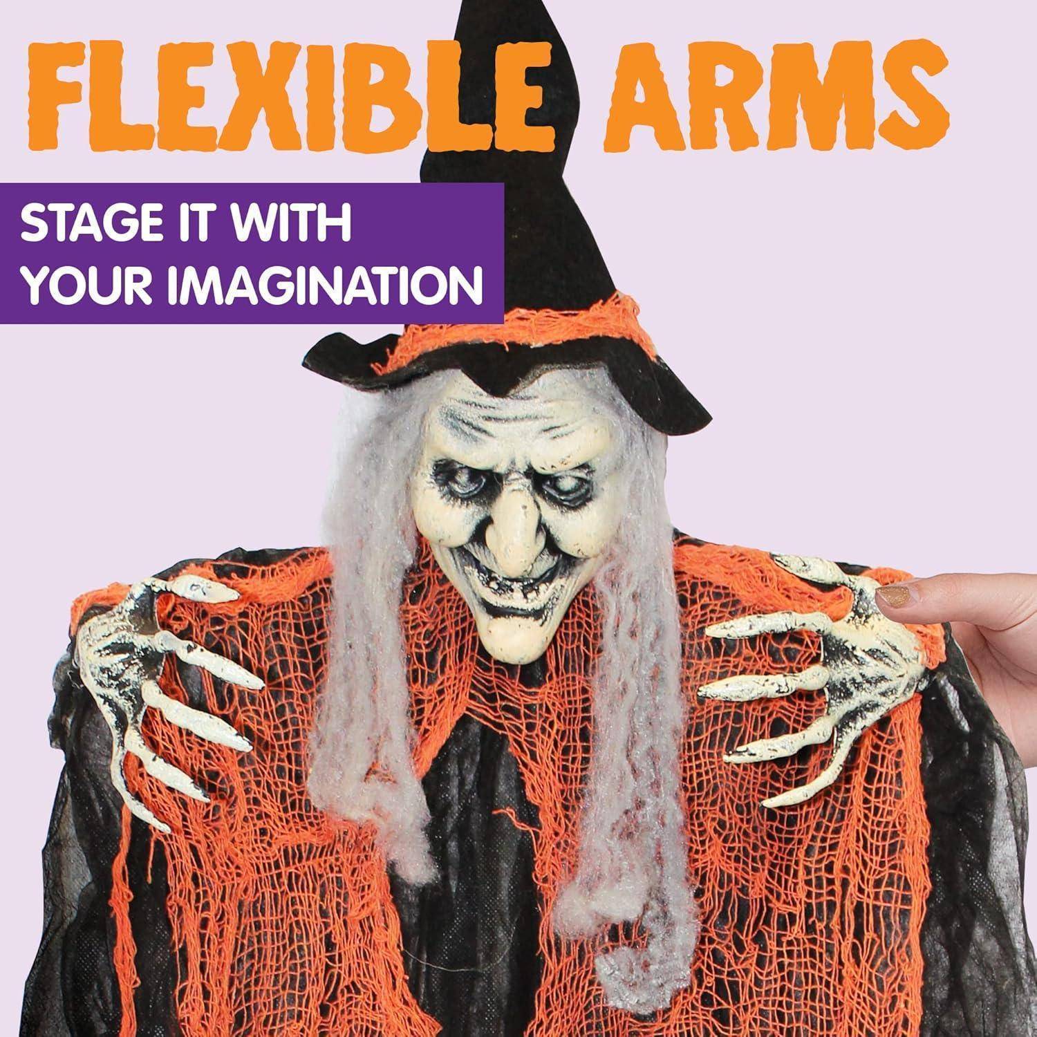 3er Set 90 cm Hängende Geister Halloween Deko Sensenmann Hexe außen