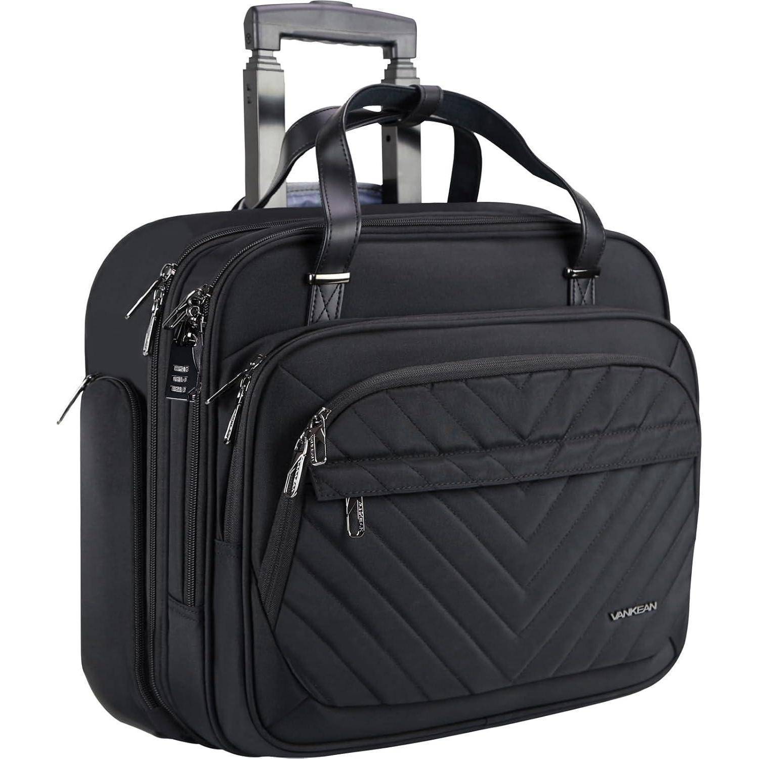 Rollende Laptoptasche Frauen mit Rädern bis zu 15,6