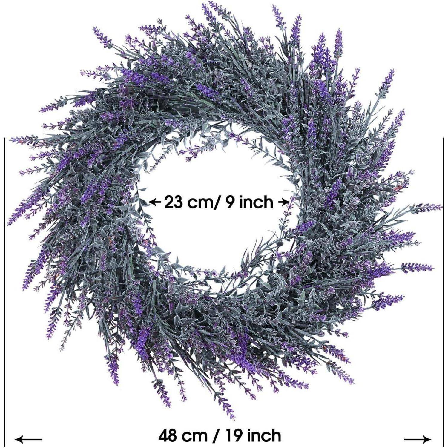 Lavendel-Kranz 48cm künstlich für Haustür Valentins-Frühlings-Deko