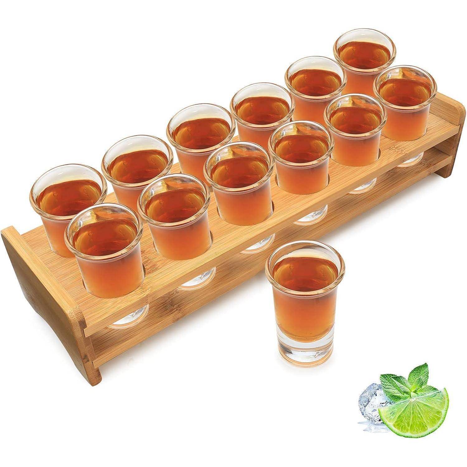 Schnapsglas-Set 12-teilig Kristallglas 30ml Likör Schnaps Wodka Rum