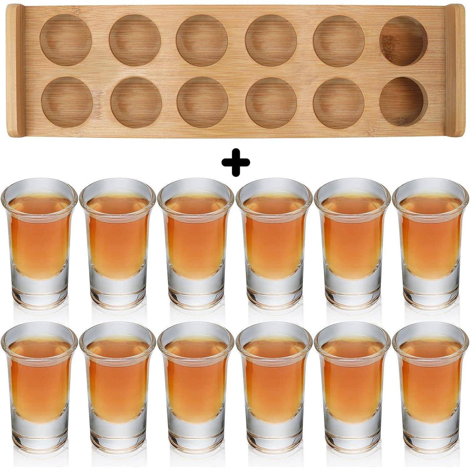 Schnapsglas-Set 12-teilig Kristallglas 30ml Likör Schnaps Wodka Rum