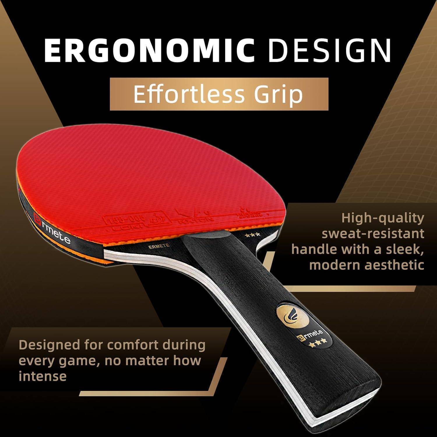 Tischtennis Set Profi 2 Schläger 3 Bälle Tragetasche - Ideal für