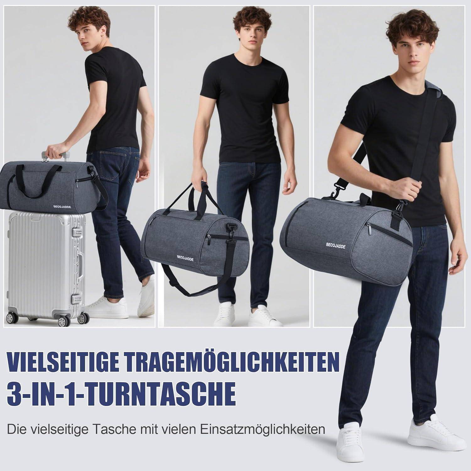 Sporttasche Damen und Herren 35L Reisetasche Duffel Bag wasserdicht