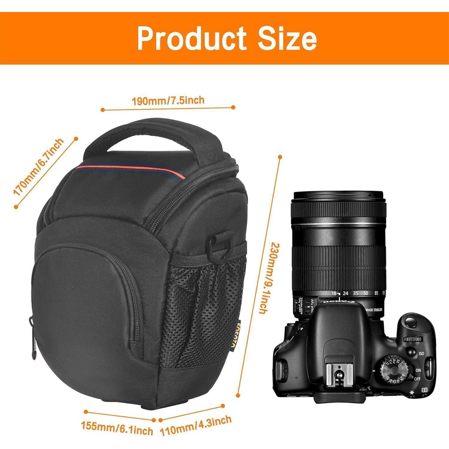 Tragbare DSLR/SLR Kameratasche mit Schultergurt Regenhülle, Canon