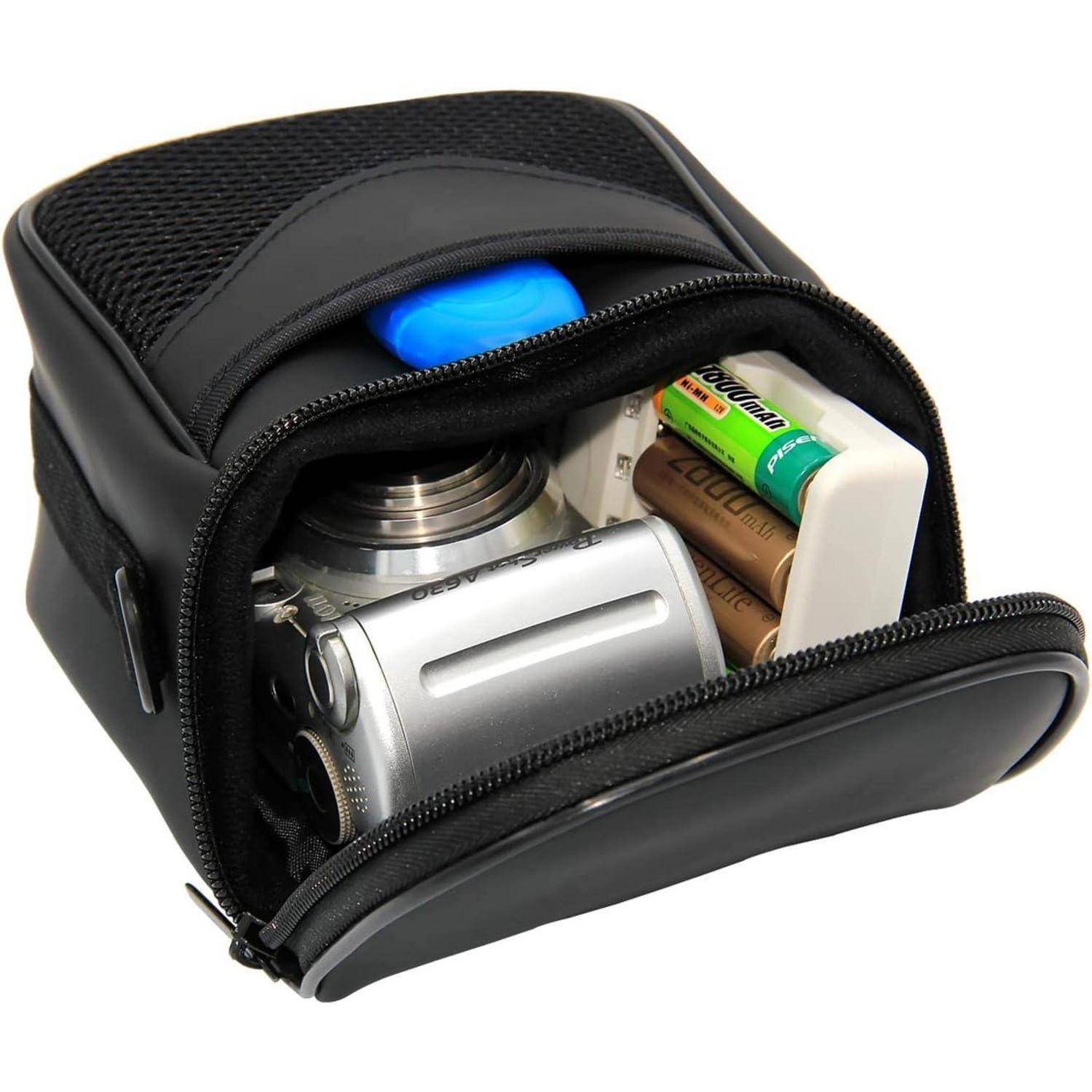 Kameratasche für Canon Nikon Sony Schwarz PU Leder Umhängetasche