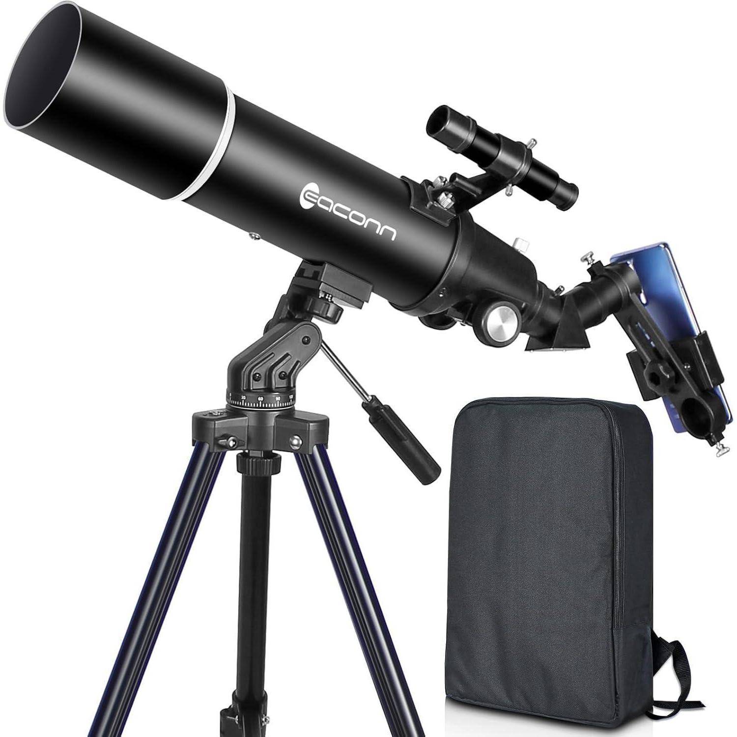 Refraktor Teleskop für Astronomie Anfänger & Kinder 80mm Aperture