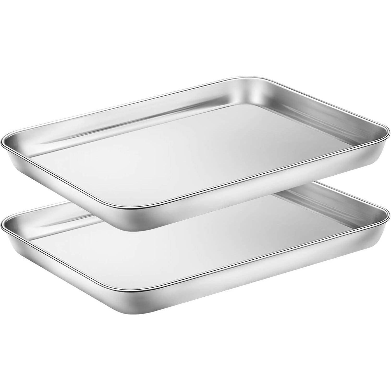 Baking Sheet Set Edelstahl 25.4x20.3x2.5cm Ungiftig & Gesund