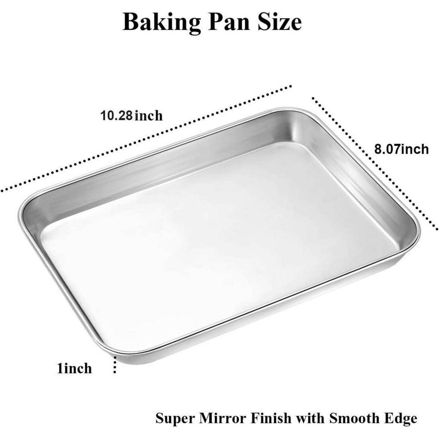 Baking Sheet Set Edelstahl 25.4x20.3x2.5cm Ungiftig & Gesund
