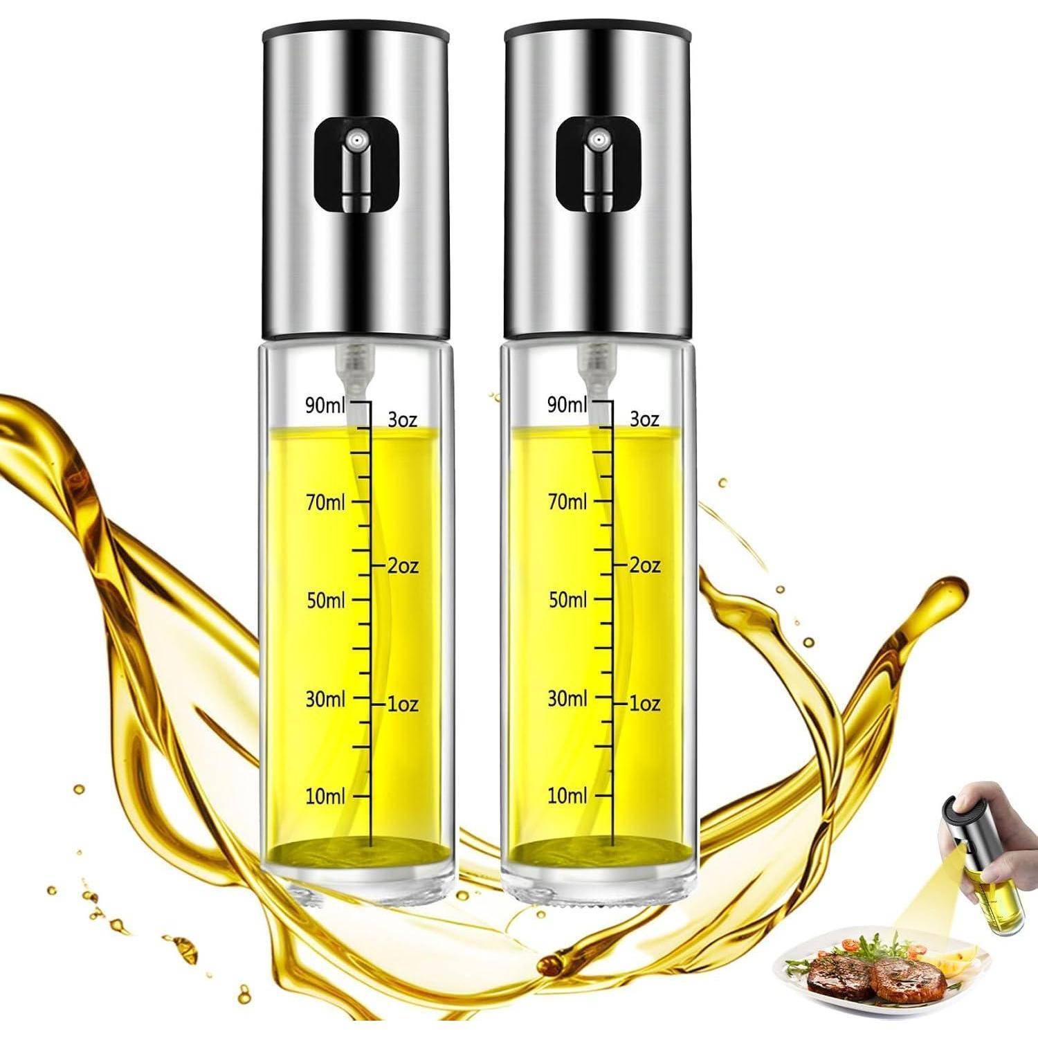 Ölsprüher 2er Set 100ml Glas Zerstäuber für Küche BBQ