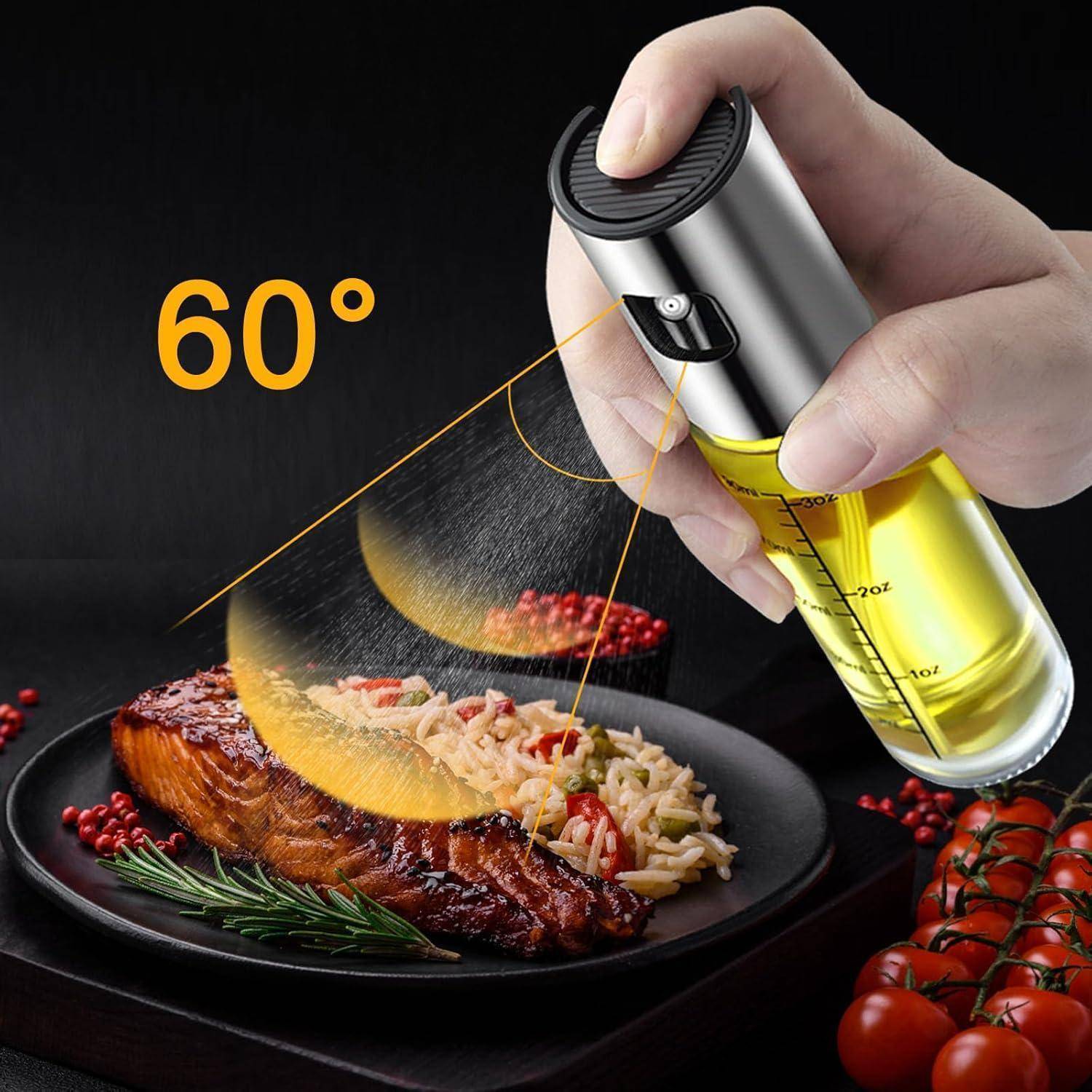 Ölsprüher 2er Set 100ml Glas Zerstäuber für Küche BBQ