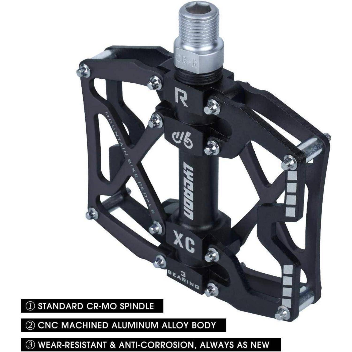 Fahrradpedale rutschfestes Pedal CNC-Aluminium 3 Kugellager BMX MTB