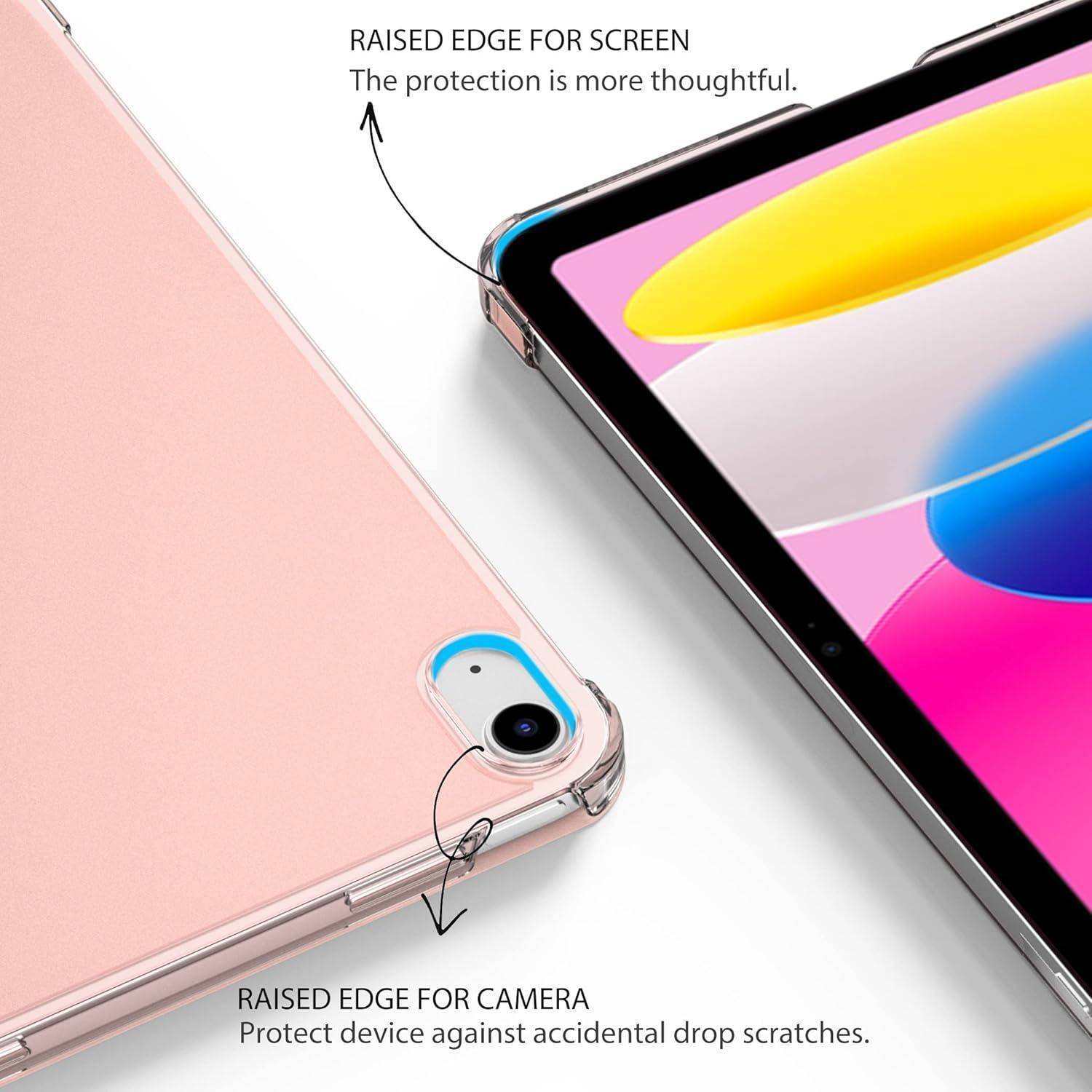 Smartphone-Hülle mit erhöhten Kanten zum Schutz des Bildschirms und der Kamera vor Kratzern, von einem Winkel aus gezeigt, der die Erhöhungen hervorhebt.