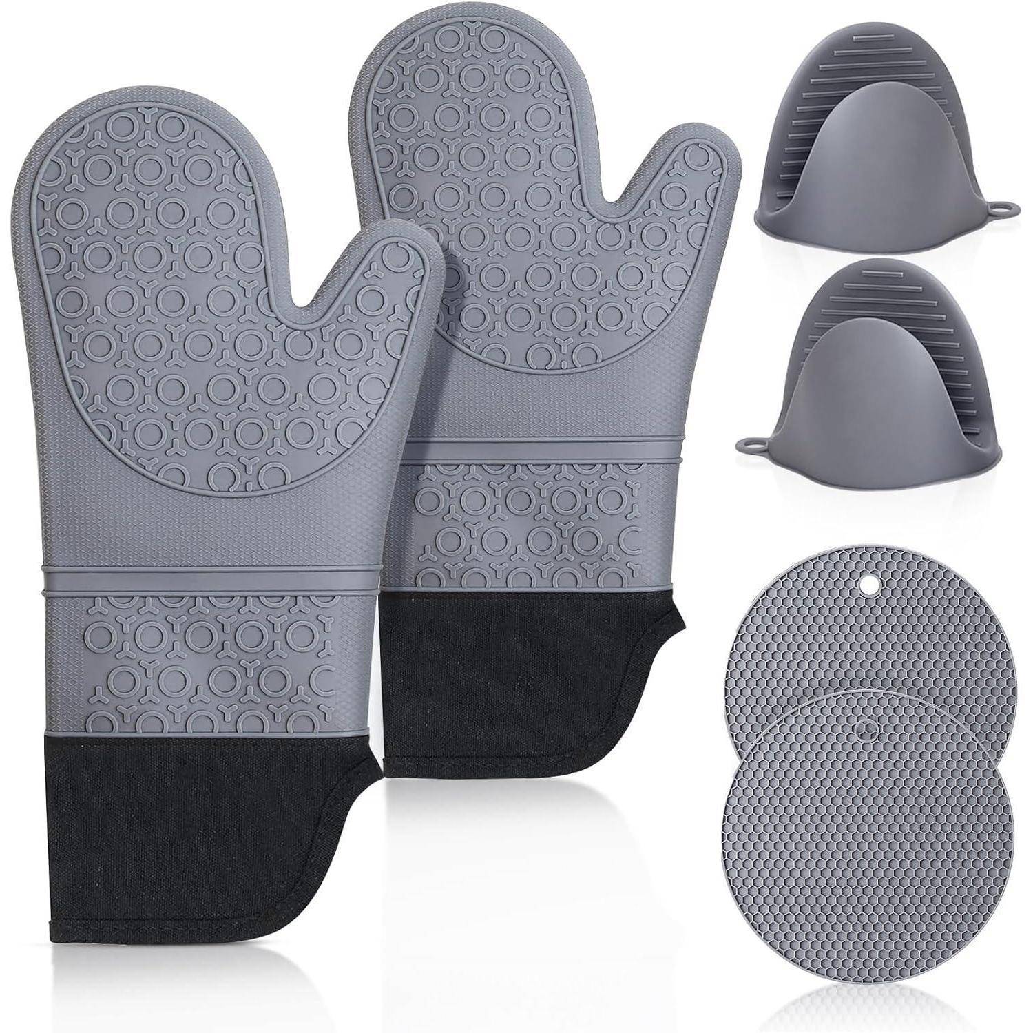 Küchenhandschuhe Silikon-Set hitzebeständig rutschfest