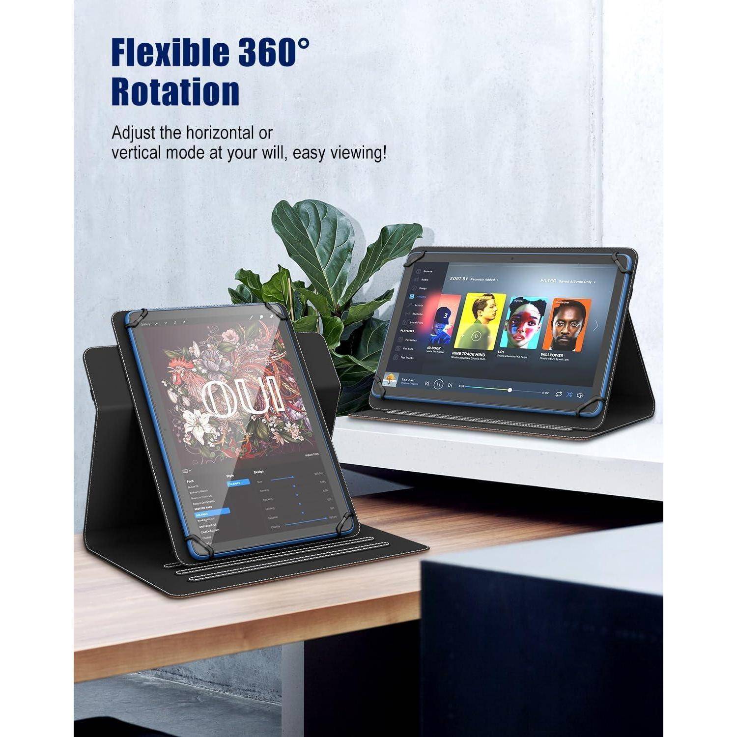 Universal Tablet Hülle 9-11 Zoll 360° Ständer Schutzhülle Stifttasche