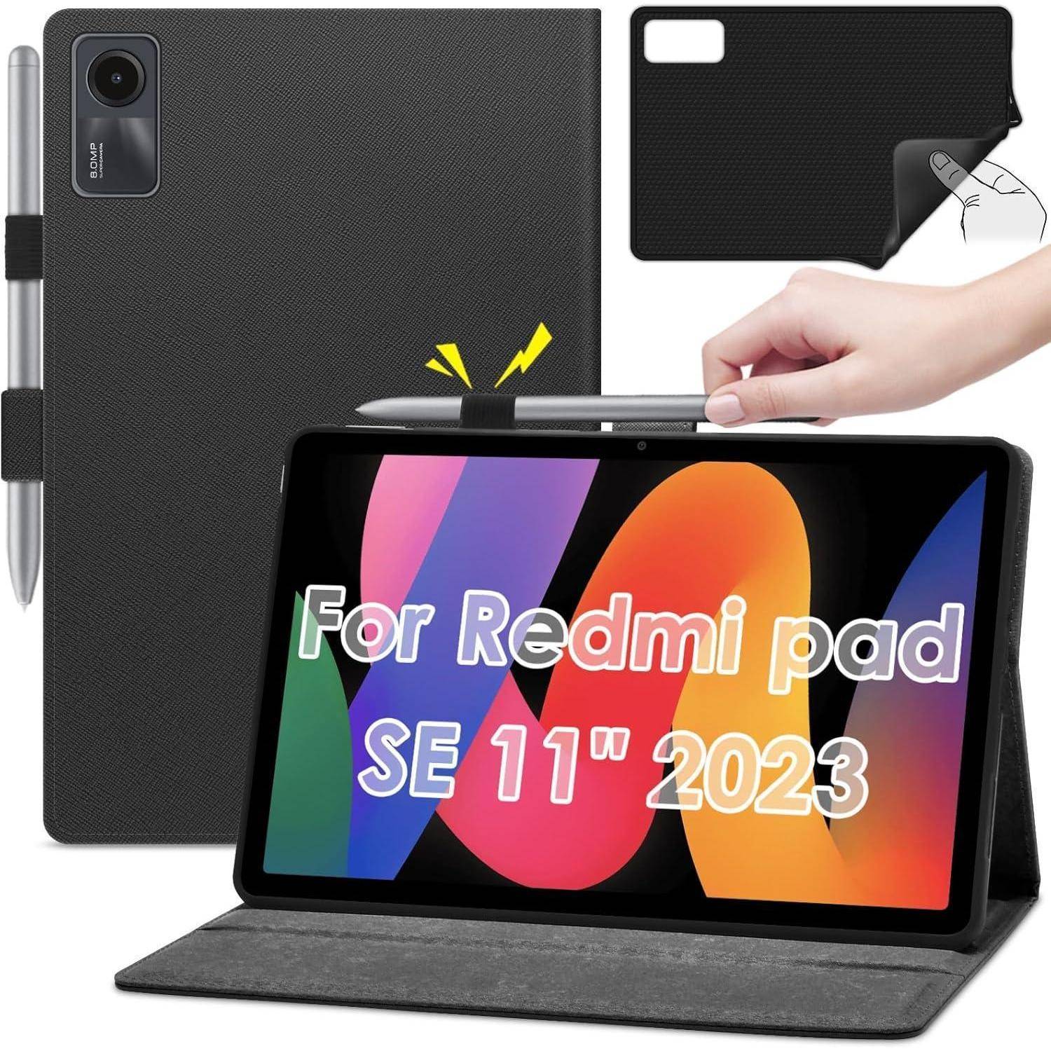 Xiaomi Redmi Pad SE 11 Zoll 2023 Hülle S Pen Halter Stand Case Schwarz