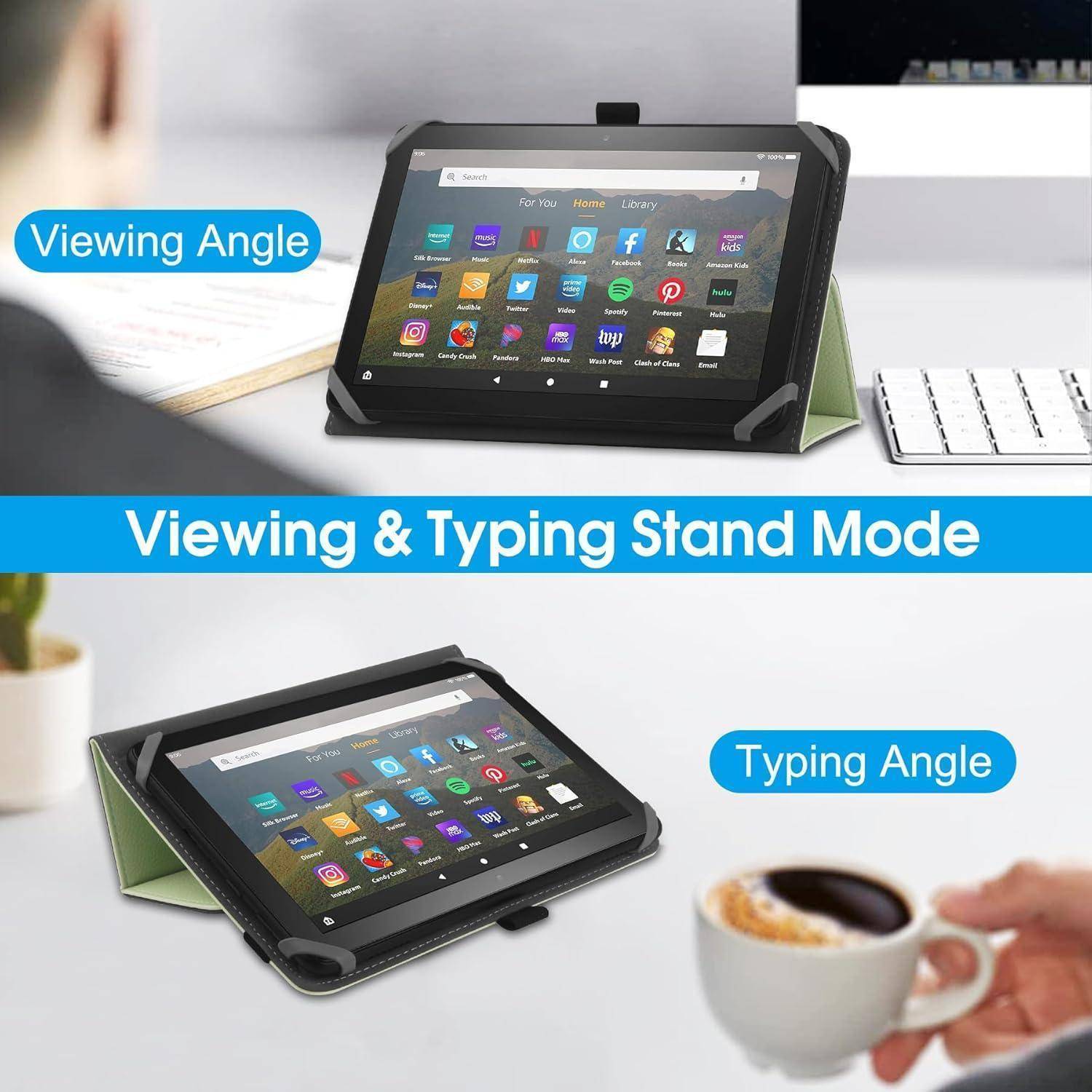 Universal Tablet-Hülle 7-8 Zoll Fire HD 8/8 Plus mit Ständer