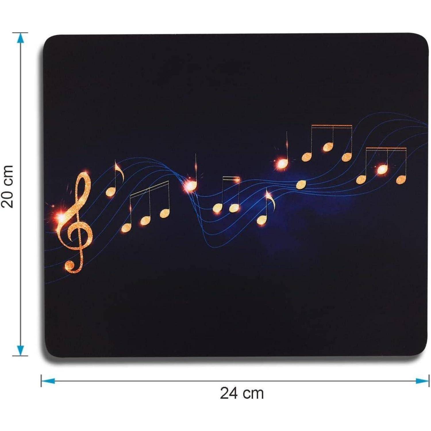 Mousepad Klein mit Musik Motiv 24 x 20 cm Navy Blau für Frauen