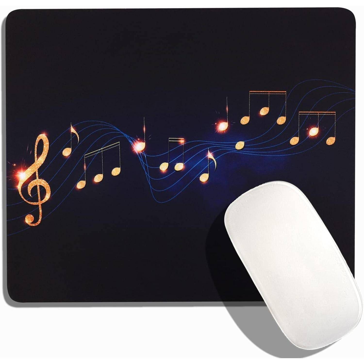Mousepad Klein mit Musik Motiv 24 x 20 cm Navy Blau für Frauen