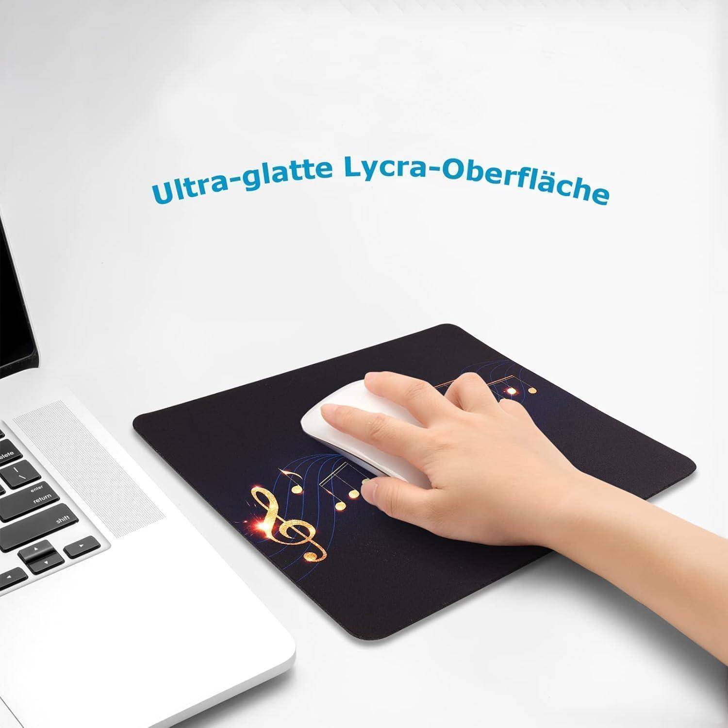 Mousepad Klein mit Musik Motiv 24 x 20 cm Navy Blau für Frauen