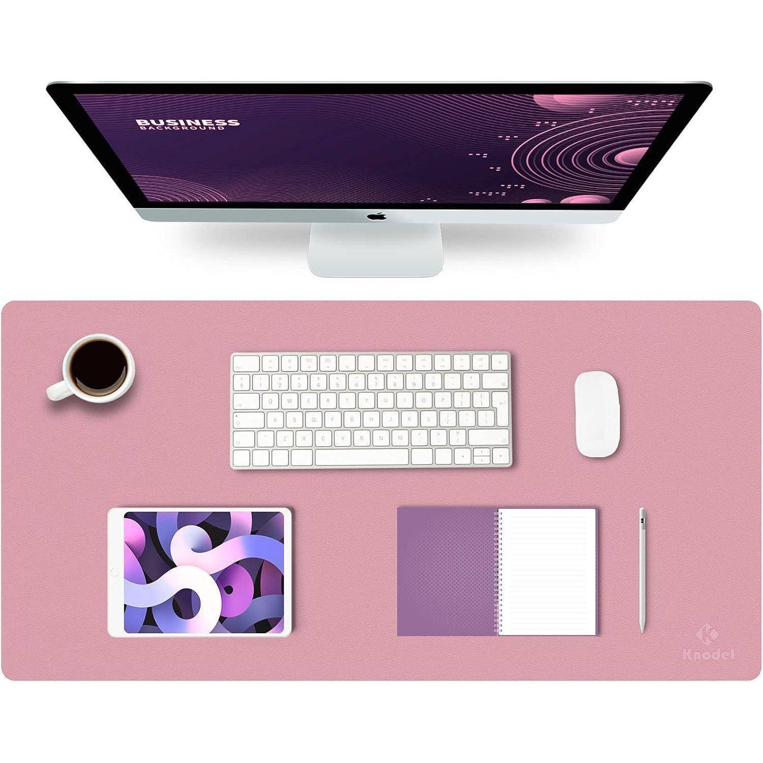 Schreibtischunterlage PVC wasserdicht 80x40cm doppelseitig Purpur/Rosa