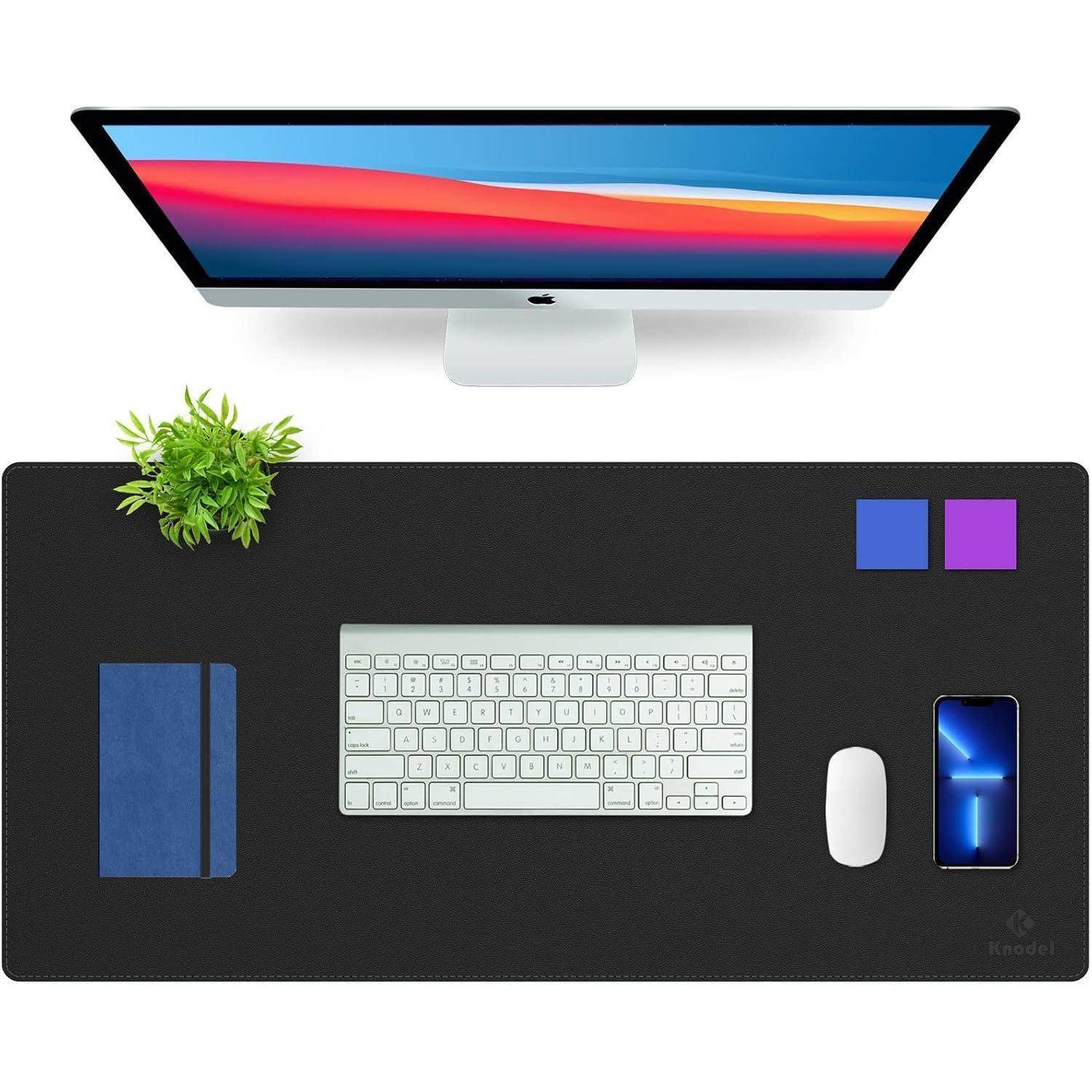 Upgrade Schreibtischunterlage 90x43cm PVC-Leder doppelseitig Schwarz