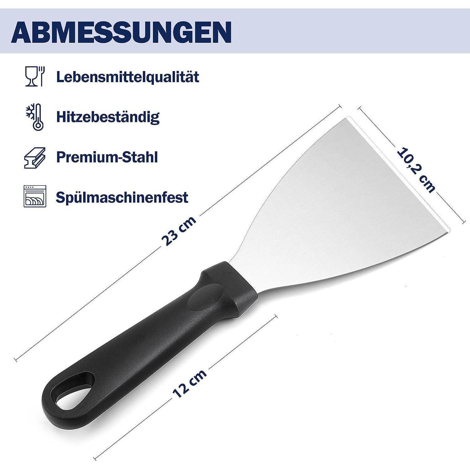 Grillspachtel Set Edelstahl BBQ Steak Teppanyaki-Fleisch Reinigung