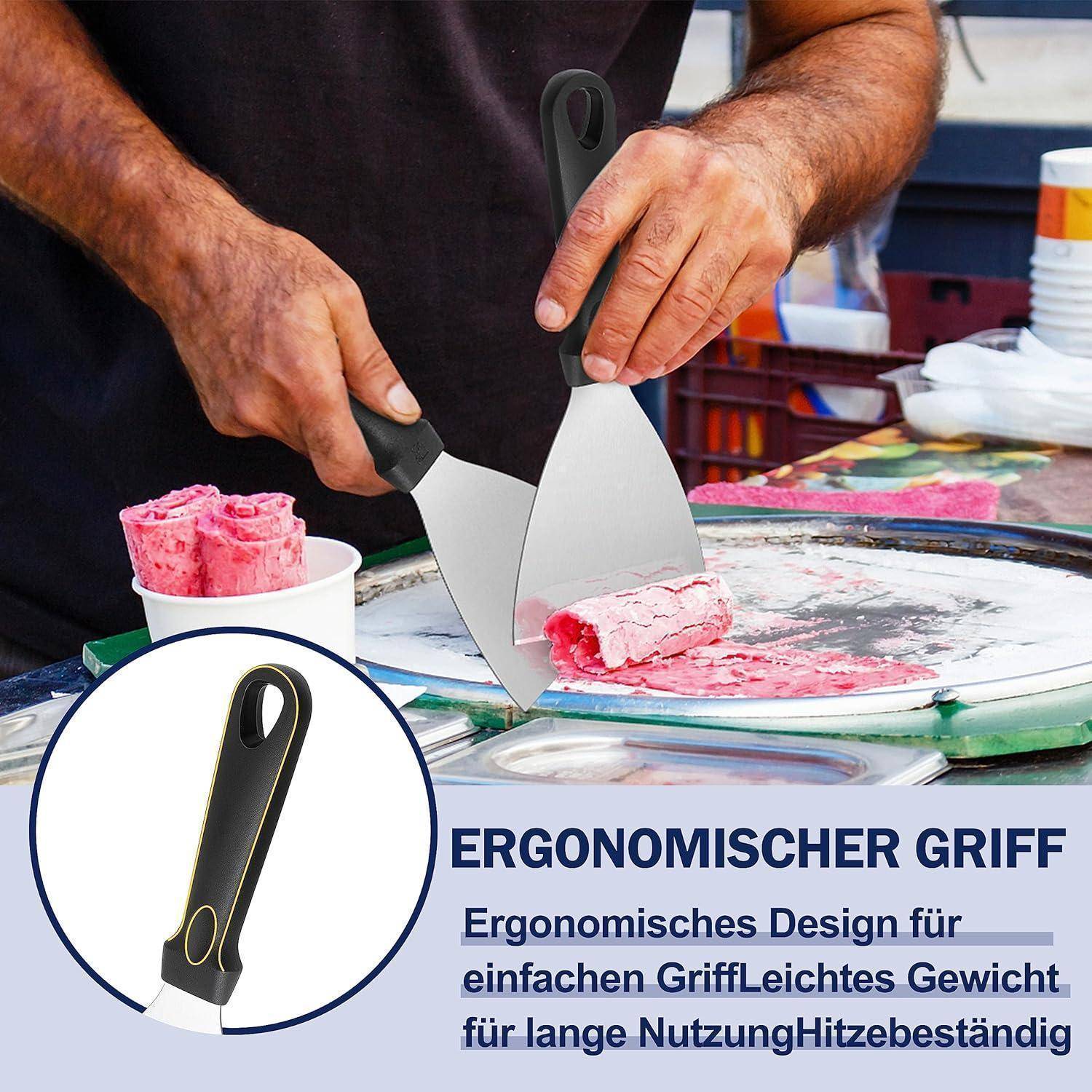 Grillspachtel Set Edelstahl BBQ Steak Teppanyaki-Fleisch Reinigung