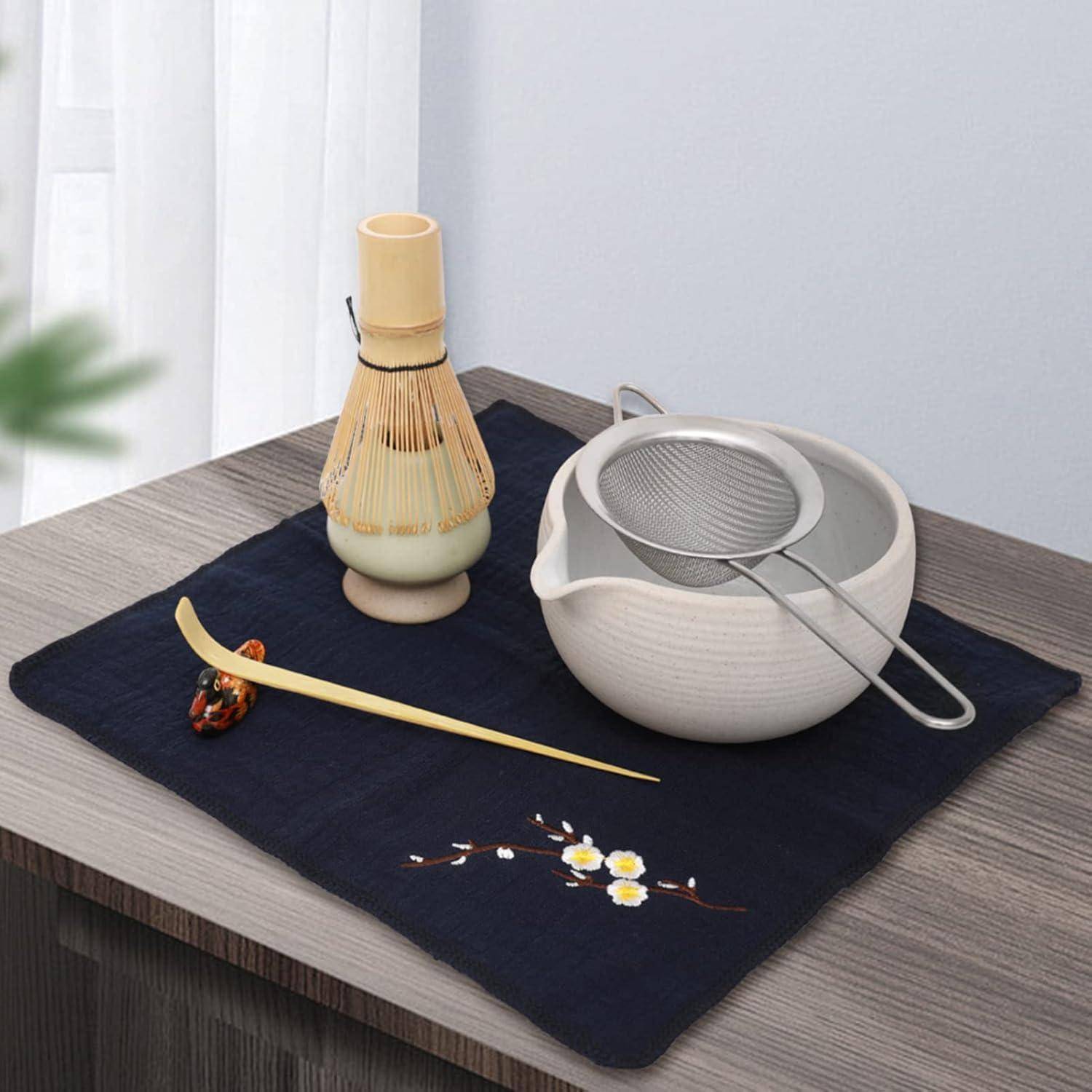 Japanisches Matcha-Teeset Handgefertigt 9tlg. Bambus Teezeremonie Set