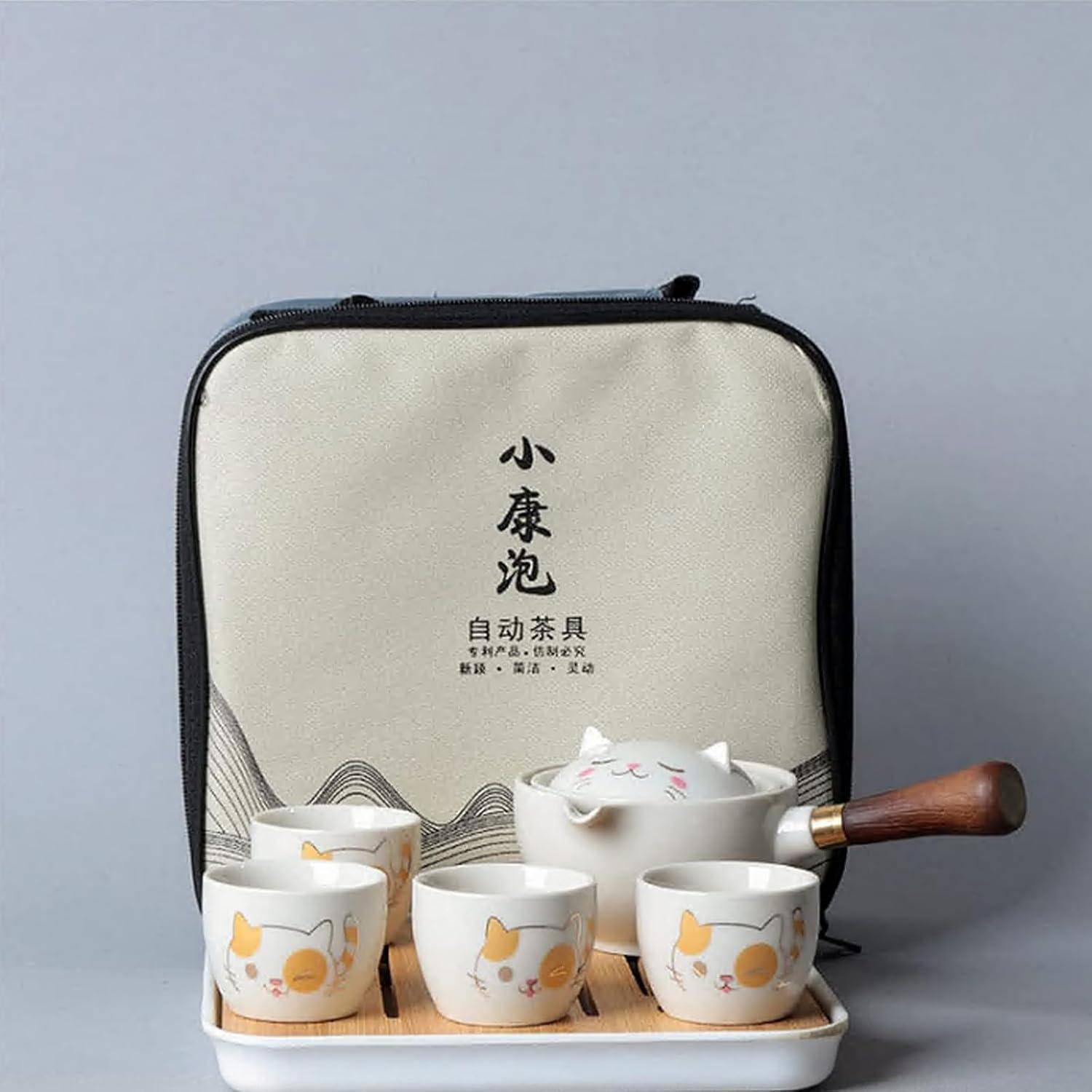 Keramik Tee Set chinesischer Kungfu Tee 360-Rotation Teekanne