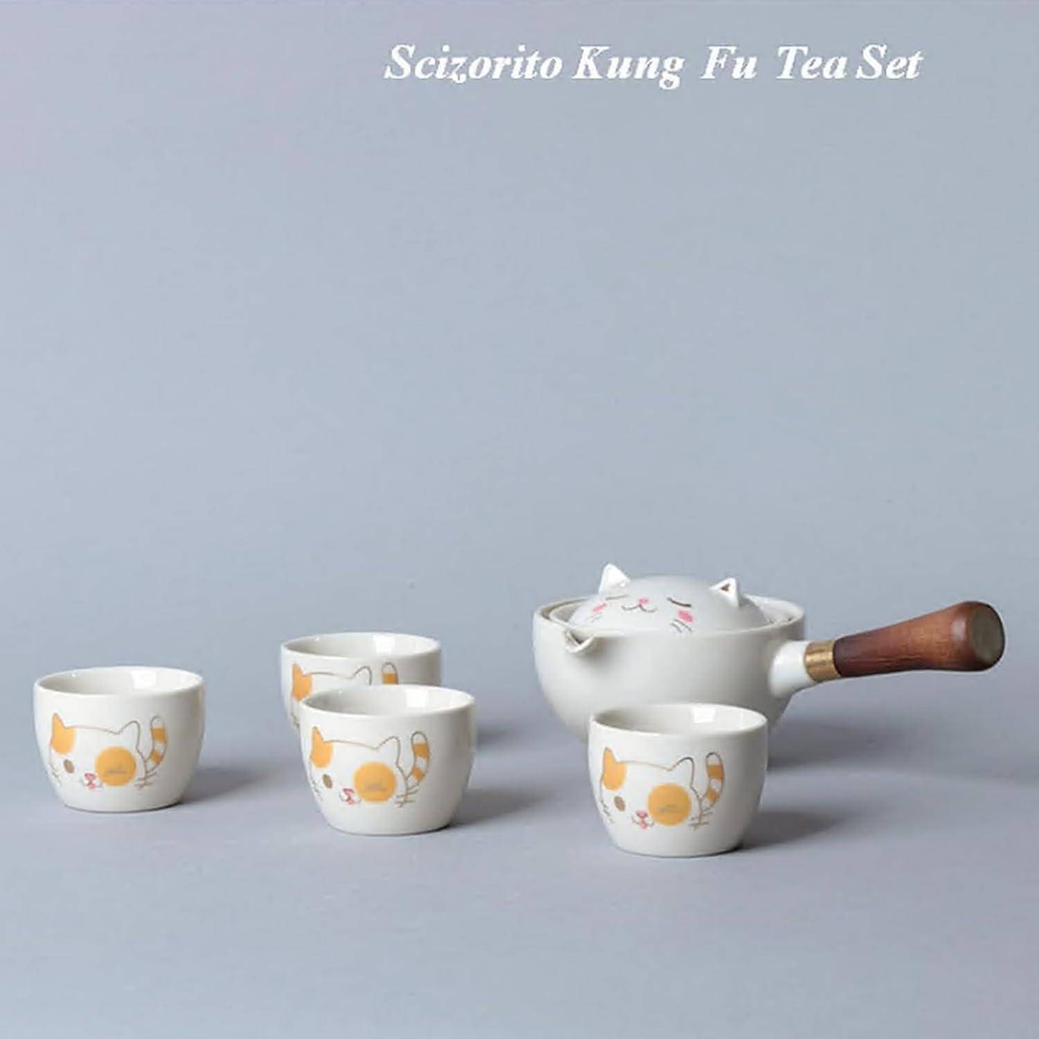 Keramik Tee Set chinesischer Kungfu Tee 360-Rotation Teekanne