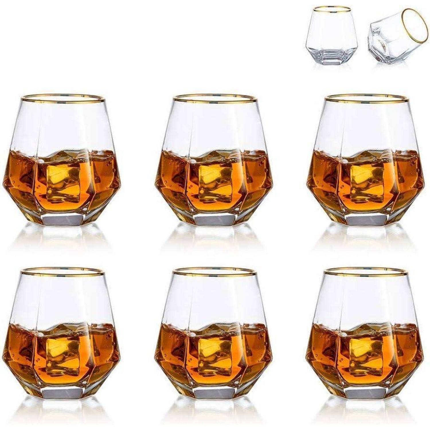 Diamond Whisky Glasses 6er Set 300 Ml Moderne