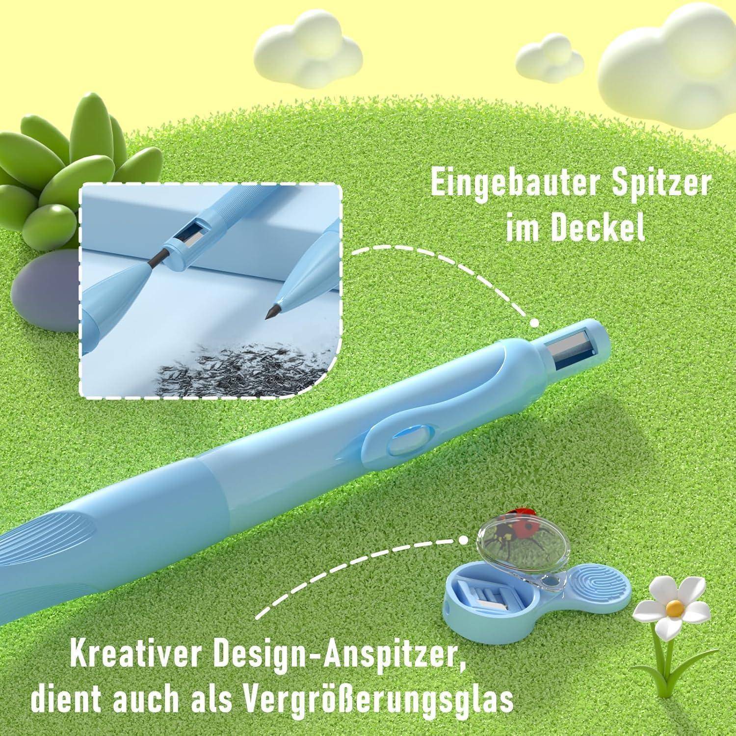 Ergonomisches Druckbleistift-Set Kinder 4 niedliche Druckbleistifte
