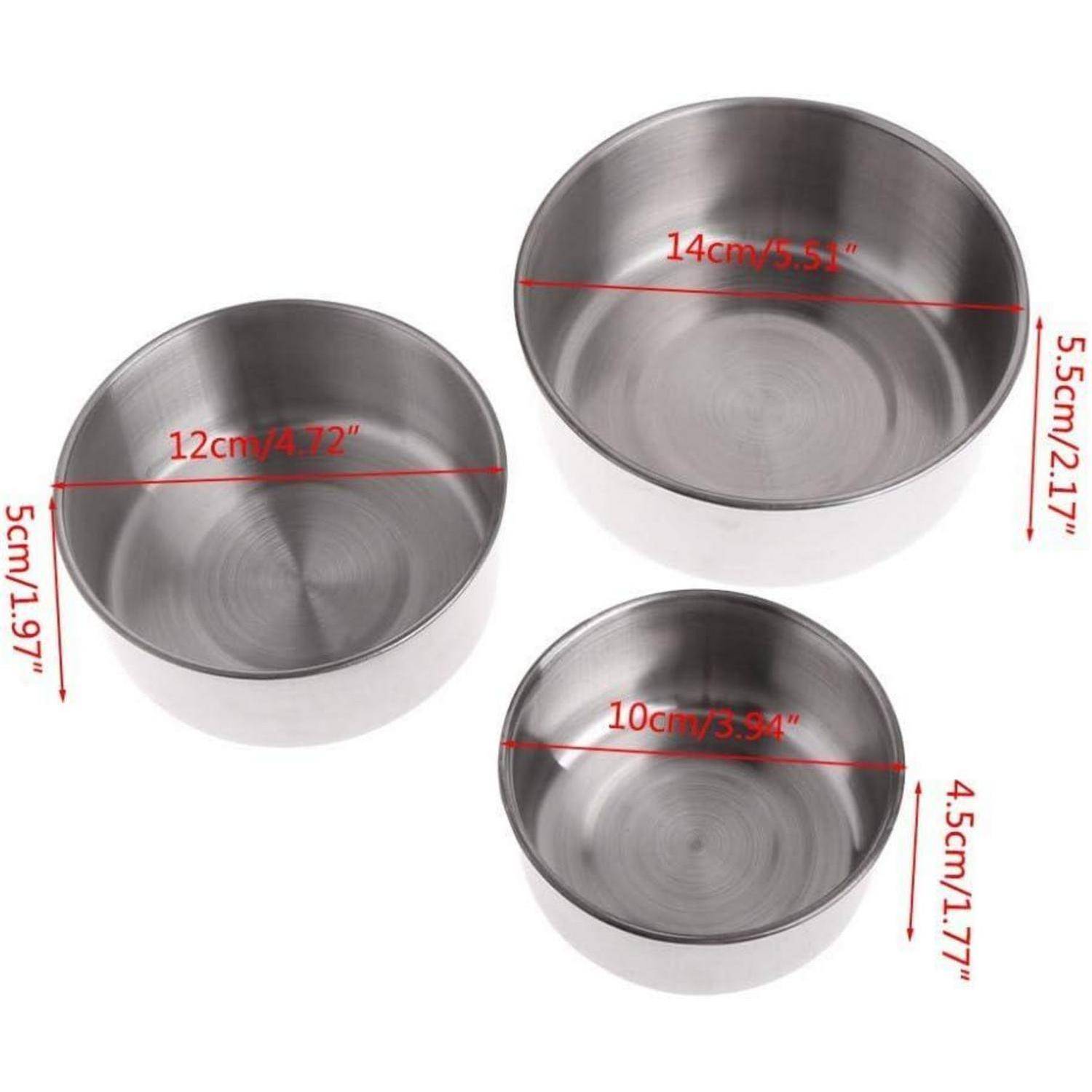 2er Set Edelstahl Vogelnapf Futterschüssel zum Aufhängen, 10cm