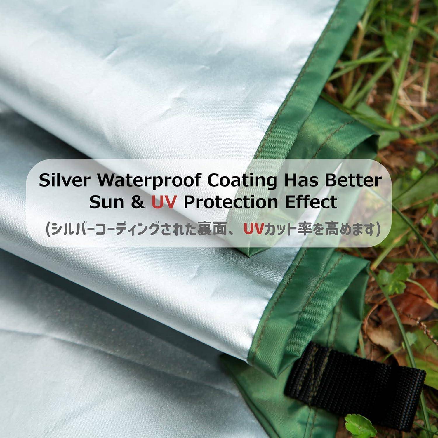 Wasserdichte Zeltplane leicht kompakt UV-Schutz 300x300 cm