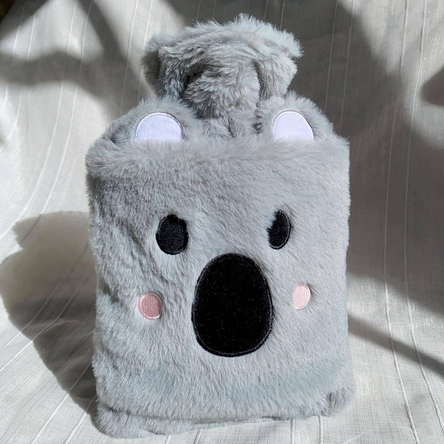 Wärmflasche Koala Groß 2L Gummi mit Plüschbezug - Schmerzlinderung für