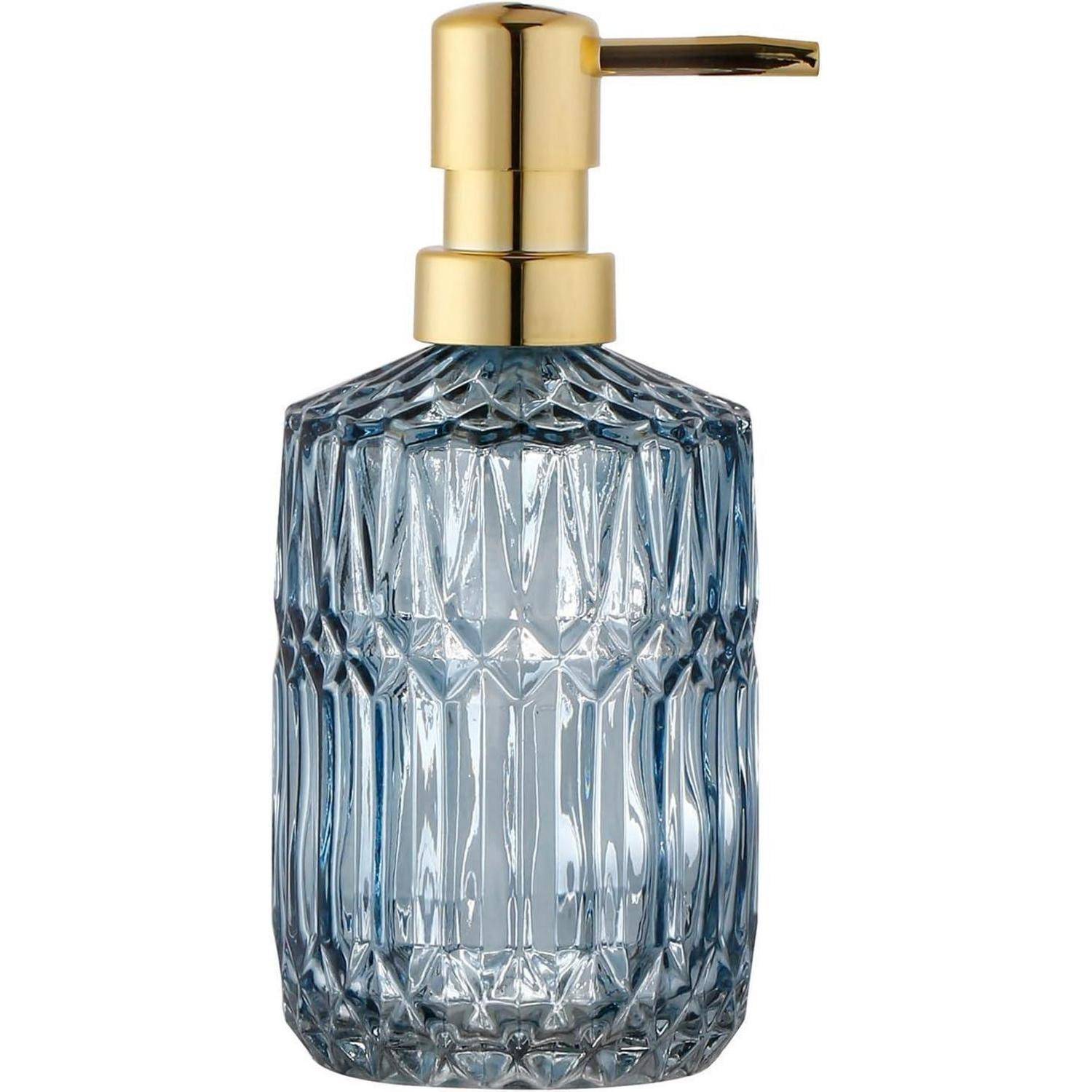 Seifenspender Nachfüllbarer Glas Flüssigseifen Spender Blau