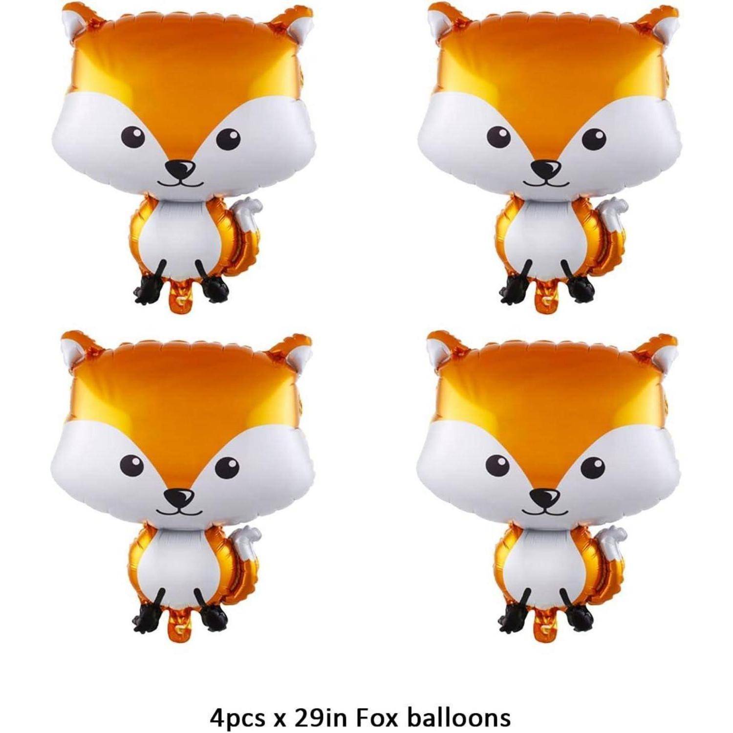 Fuchs-Luftballons Fuchsform Mylar-Ballons Babyparty Wald Dschungel