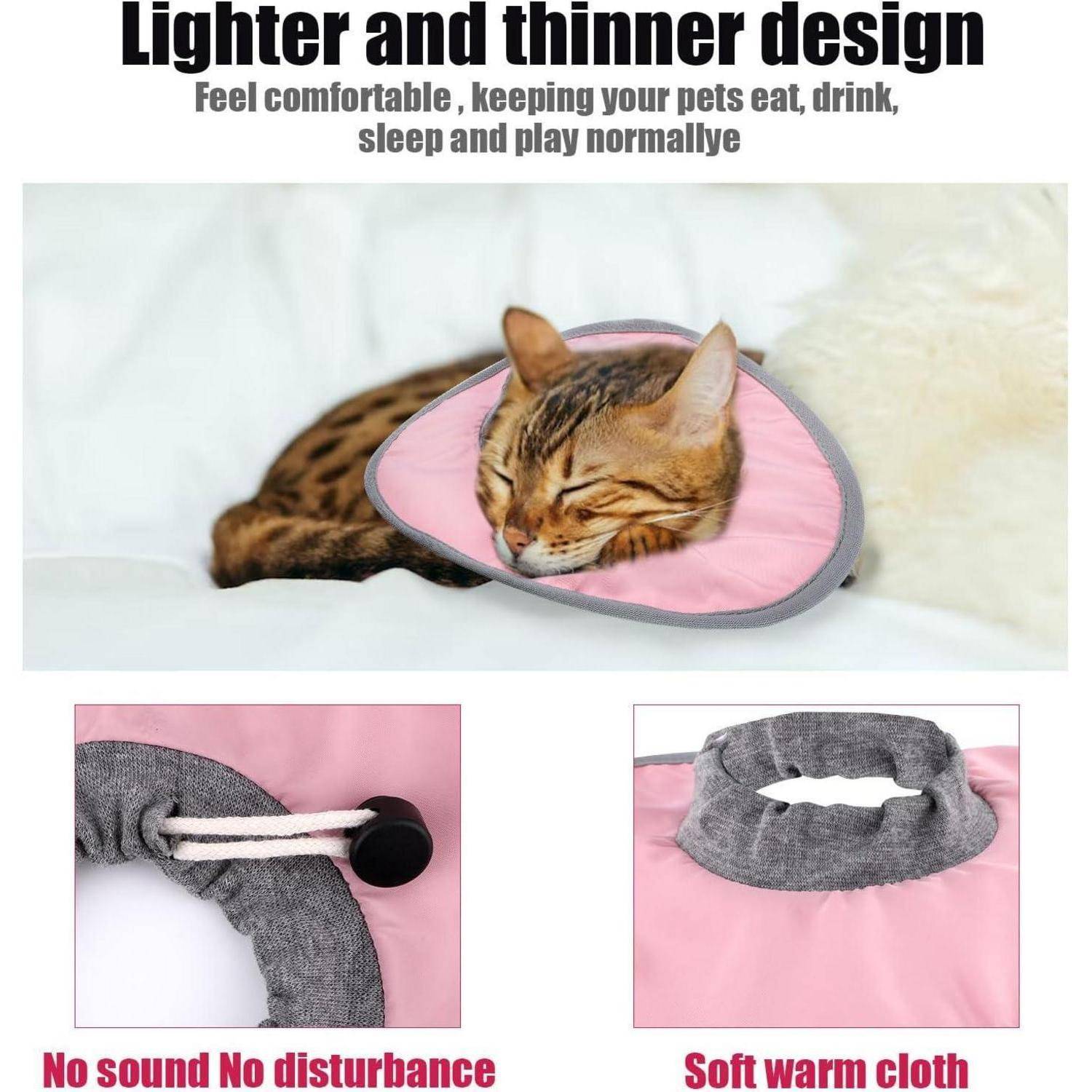 Katzen Genesungshalsband Verstellbar Wasserdicht Rosa Welpen Halsband