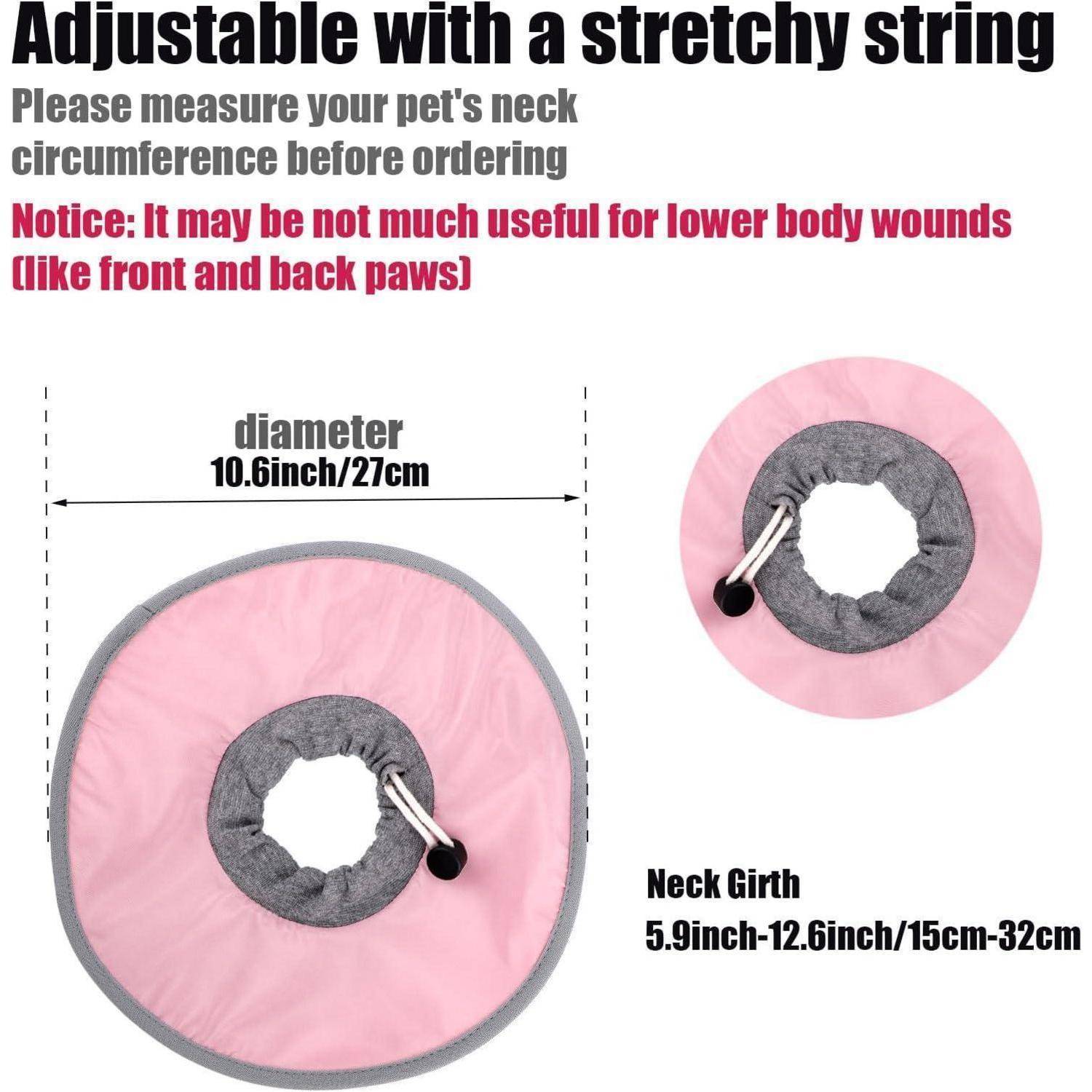 Katzen Genesungshalsband Verstellbar Wasserdicht Rosa Welpen Halsband