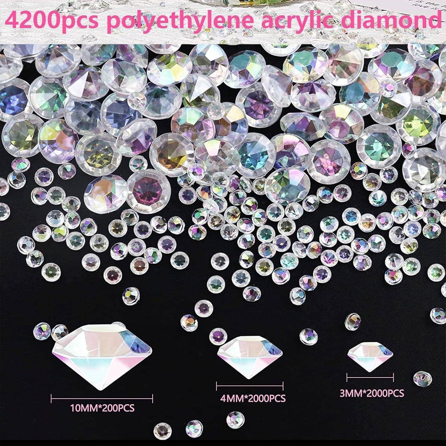 4200 Stück Acryl Diamanten Transparent Hochzeit Tischdeko Vase Füller