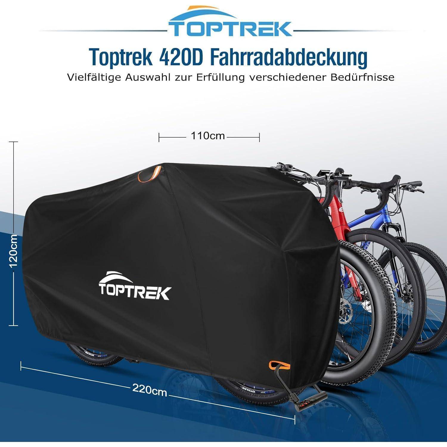 Fahrradabdeckung wasserdicht 420D Oxford-Gewebe Regenschutz für jedes