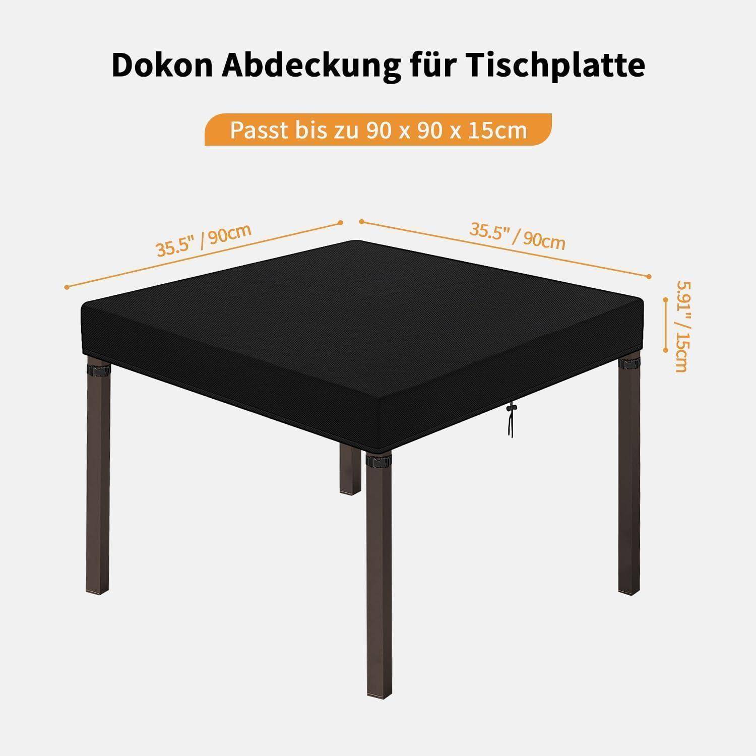 Tischplatte Abdeckung 600D Oxford Gewebe Wasserdicht UV-beständig