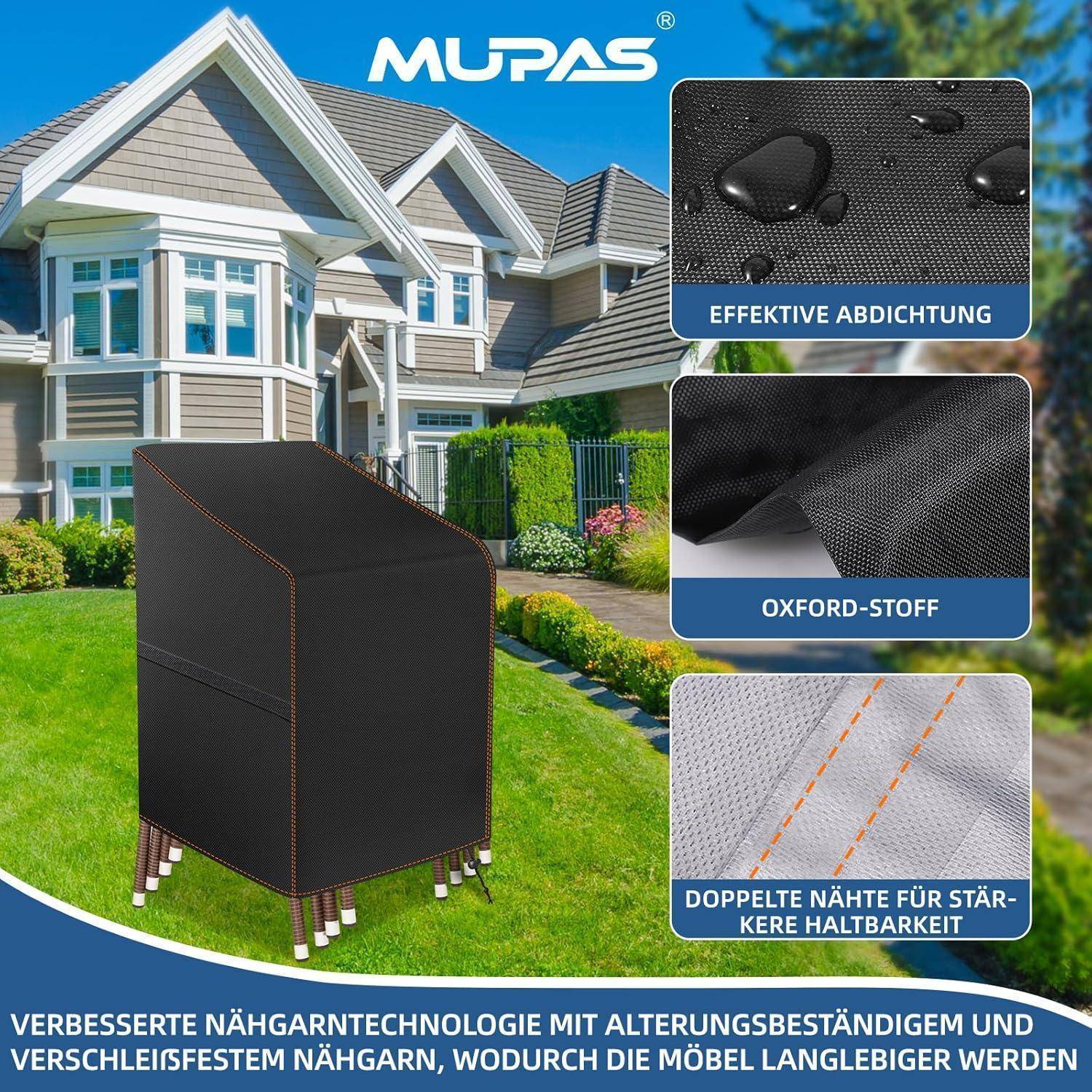 Gartenstuhl Abdeckung 420D Oxford-Stoff Wasserdicht Winterfest