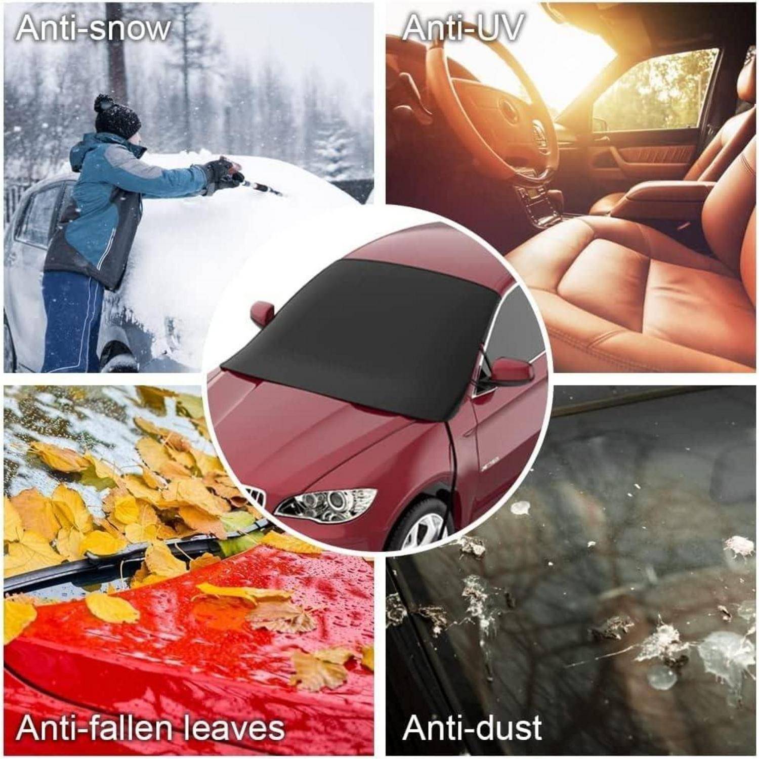 Auto Frontscheibenabdeckung Winter Windschutz Magnet Faltbar 175x120cm